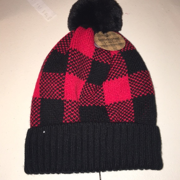 Checker  Pom Pom fur ball.Ultra warm - Picture 2 of 3